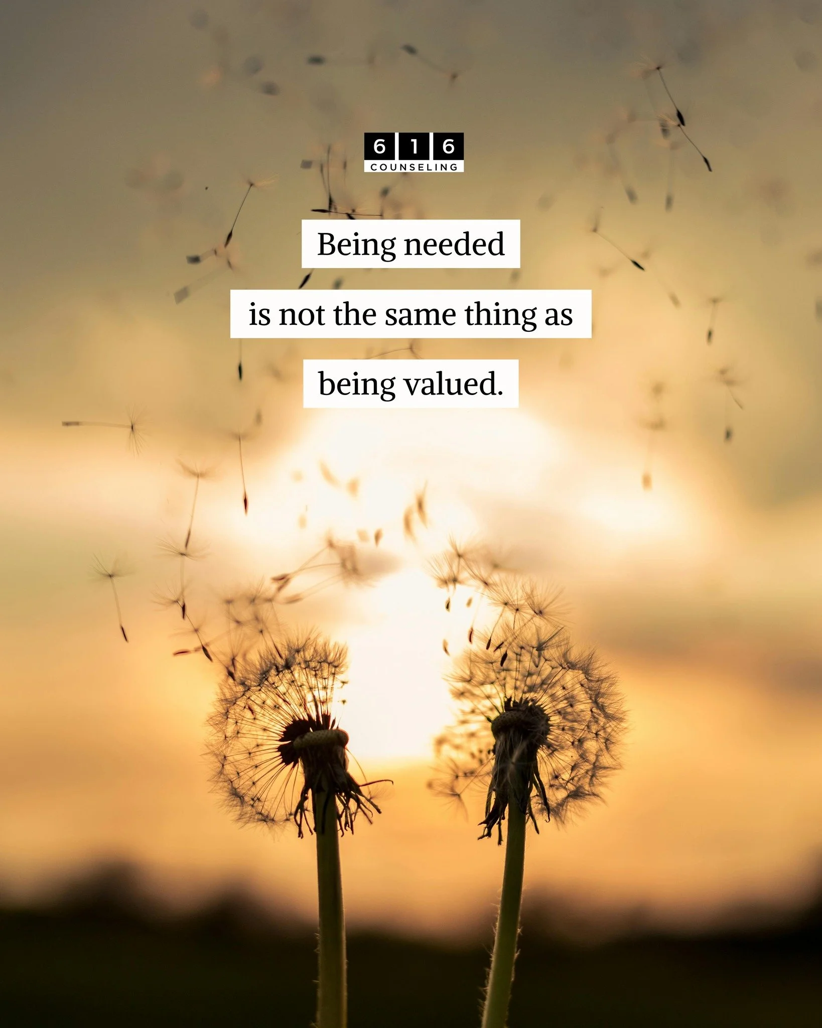 Sometimes people appreciate what you provide more than who you are. Healthy, mutual relationships make space for more than just what you bring to the table.

You deserve relationships where you are valued as a person, not just relied on as a resource