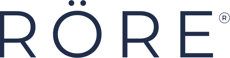 Close-up of the word 'RÖRE' with a registered trademark symbol.