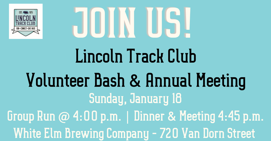 Lincoln Track Club Volunteer Bash &amp; Annual Meeting