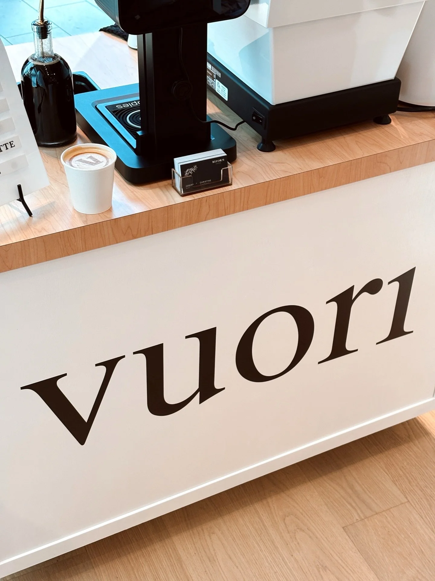 This Vuori brand activation at UTC Sarasota brought together retail, hospitality, and intentional design &mdash; from custom cart branding to logo-forward cups and printed latte art.

Guests enjoyed complimentary espresso drinks while exploring the s
