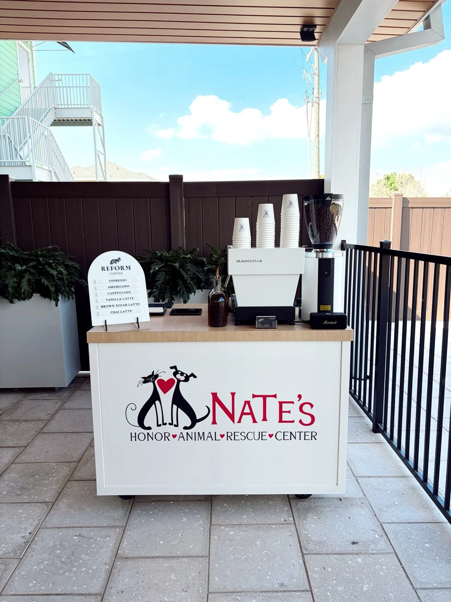Nate&rsquo;s Animal Rescue event, Sarasota ☕

Full brand activation&mdash;custom cart branding and custom cups featuring their logo. We served coffee for their supporters throughout the event in Sarasota.

The team at Nate&rsquo;s Animal Rescue does 