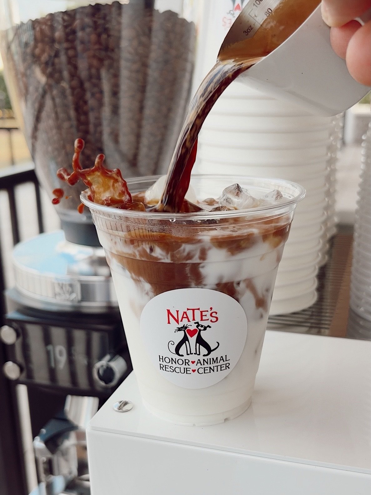 Coffee catering for Nate&rsquo;s Animal Rescue in Sarasota ☕

They requested full branding&mdash;cart wrapped with their logo, custom designed cups. We set up and served their guests at this Sarasota nonprofit event.

Great cause, great people, great