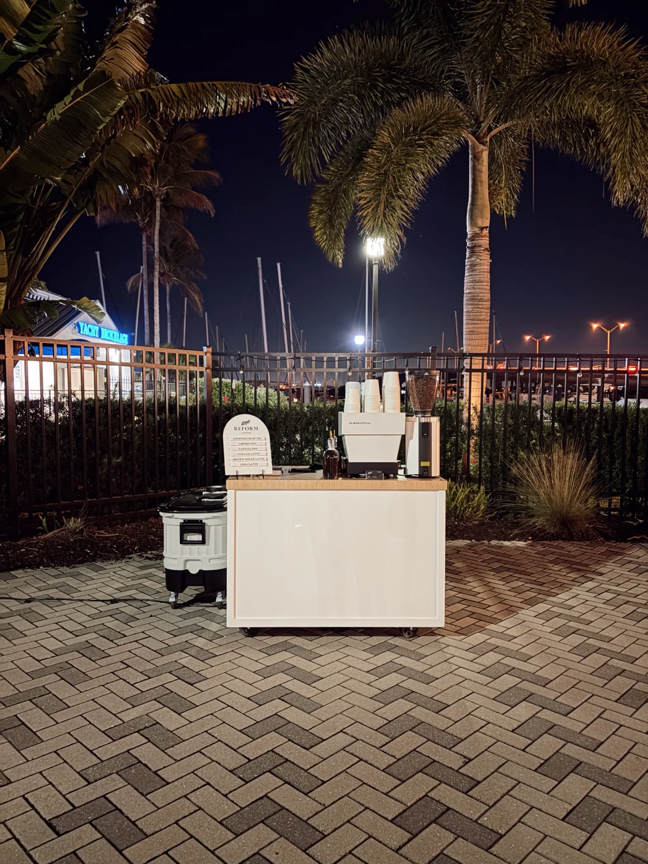 Wedding reception in Southwest Florida ☕

Custom coffee service for their celebration. We served lattes, cappuccinos, and specialty beverages throughout the reception while their guests celebrated.

The coffee bar stayed active all evening&mdash;gues