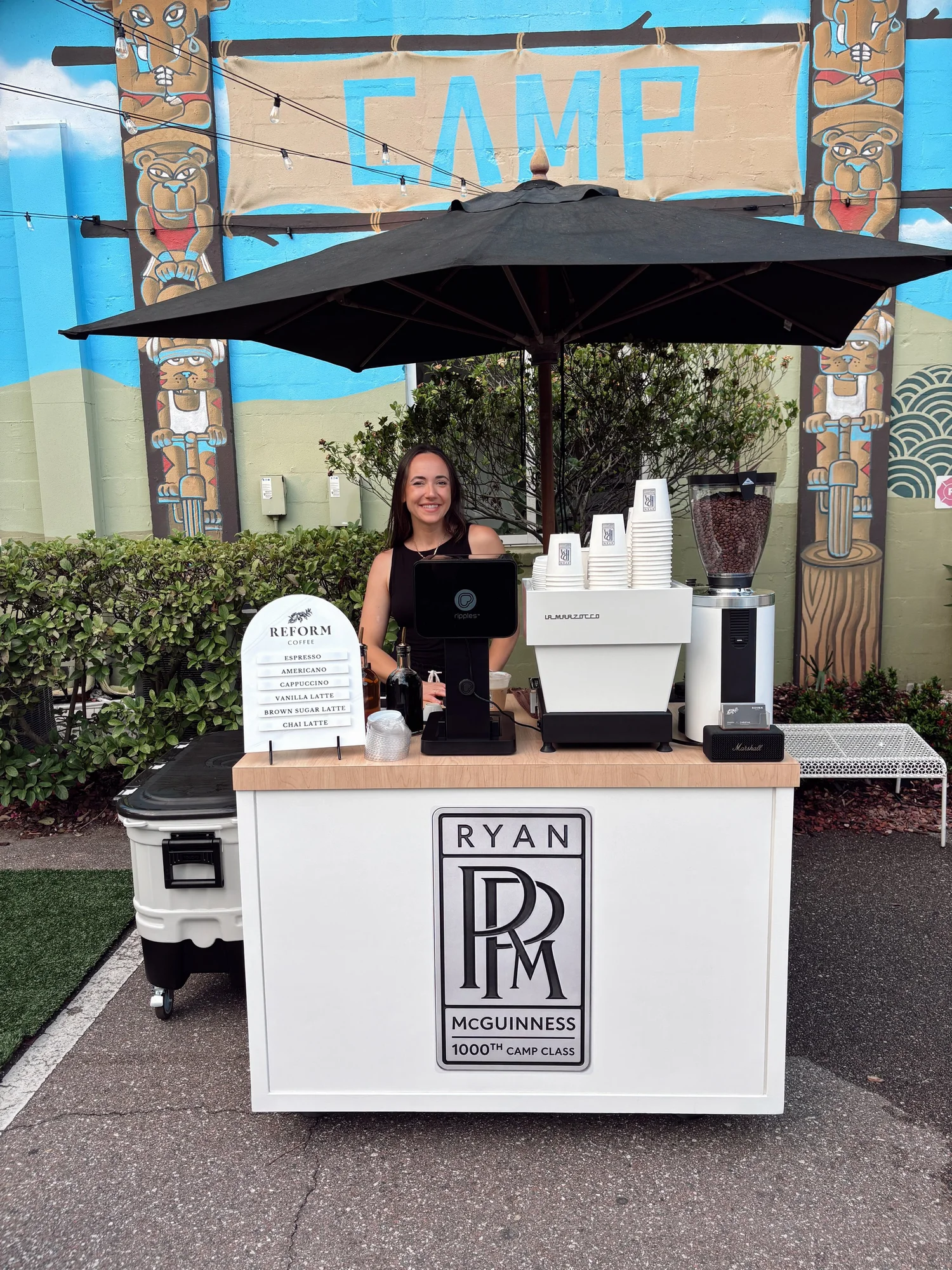 Reform Coffee mobile espresso bar at an event
