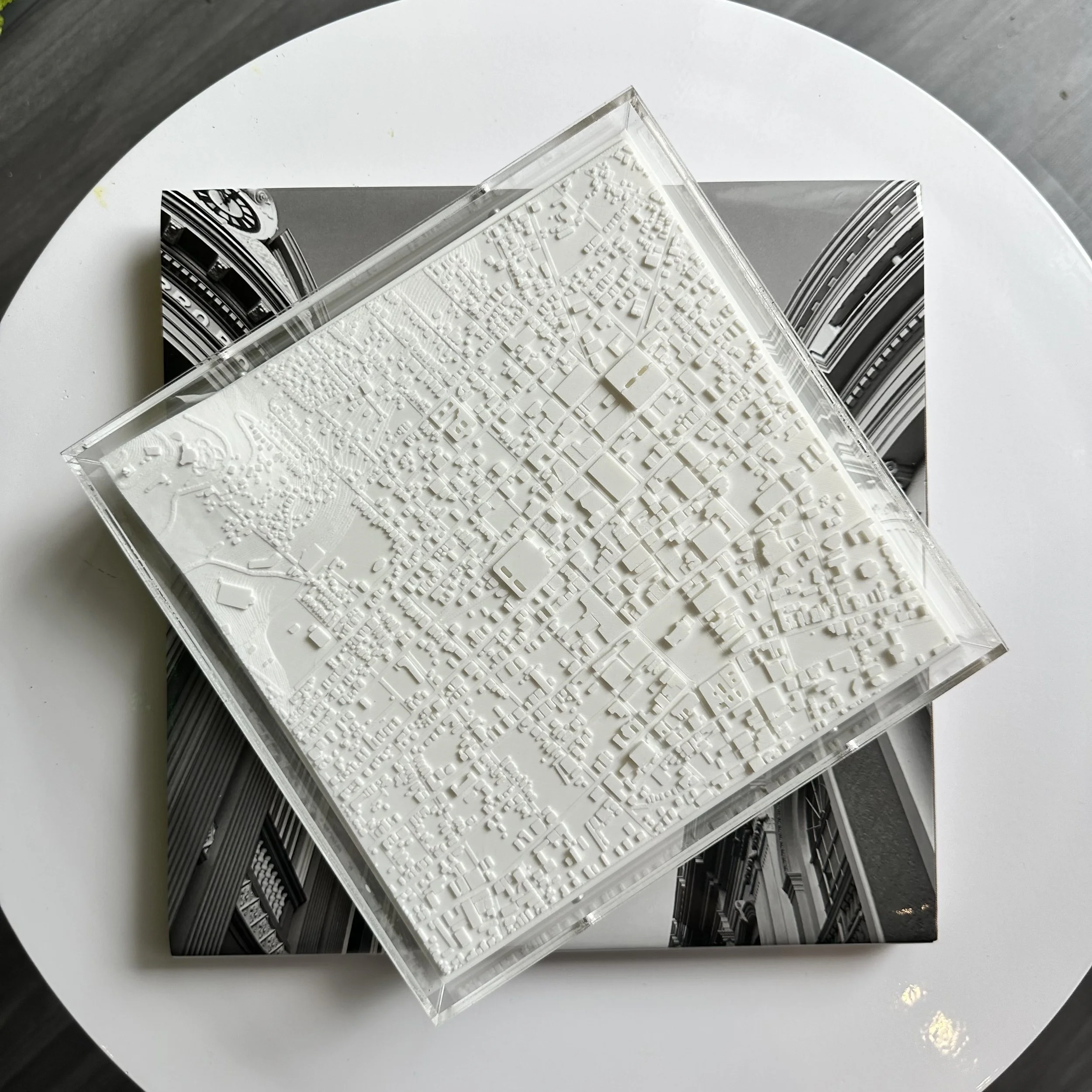 3D printed cityscape of Ponce, Puerto Rico.