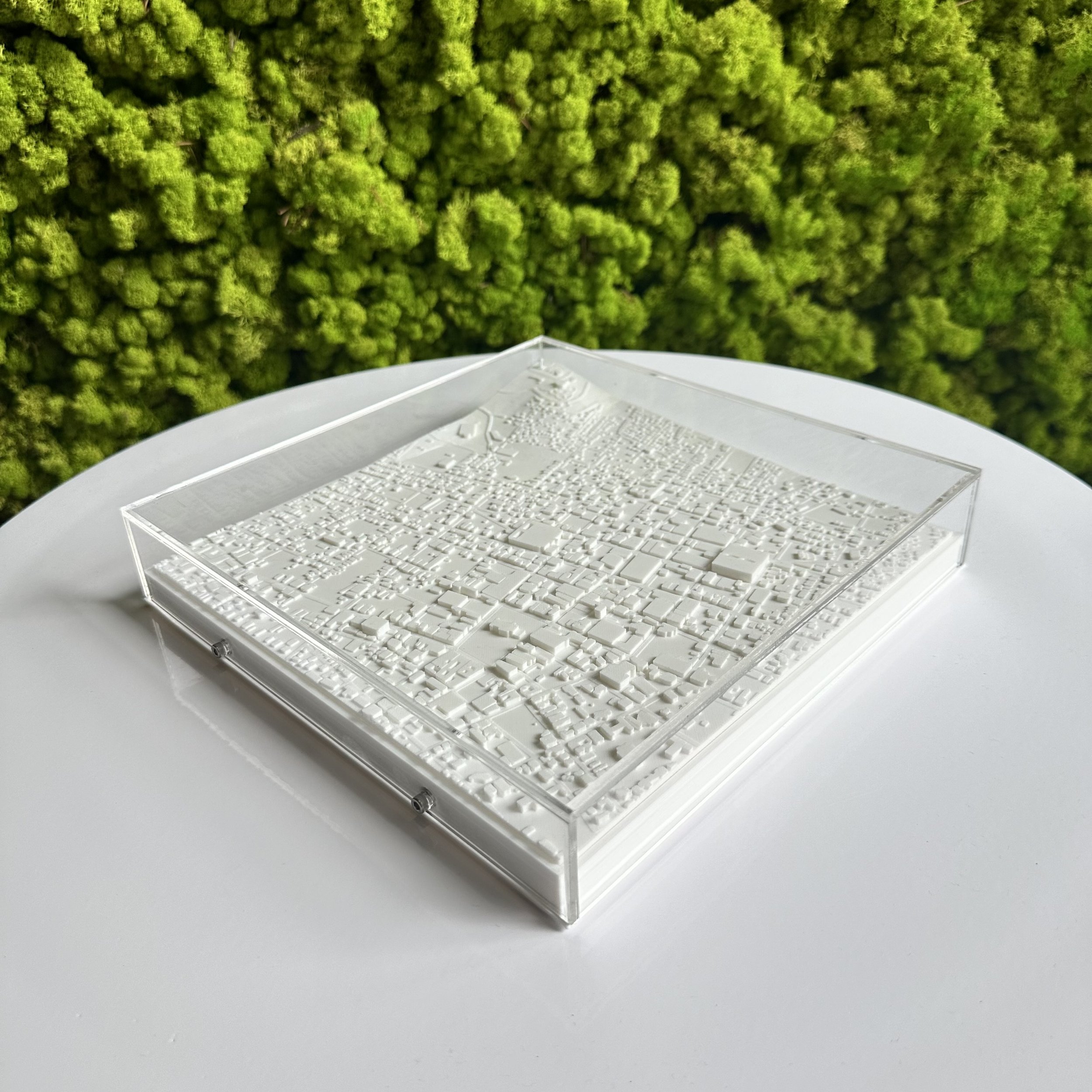 3D printed cityscape of Ponce, Puerto Rico.