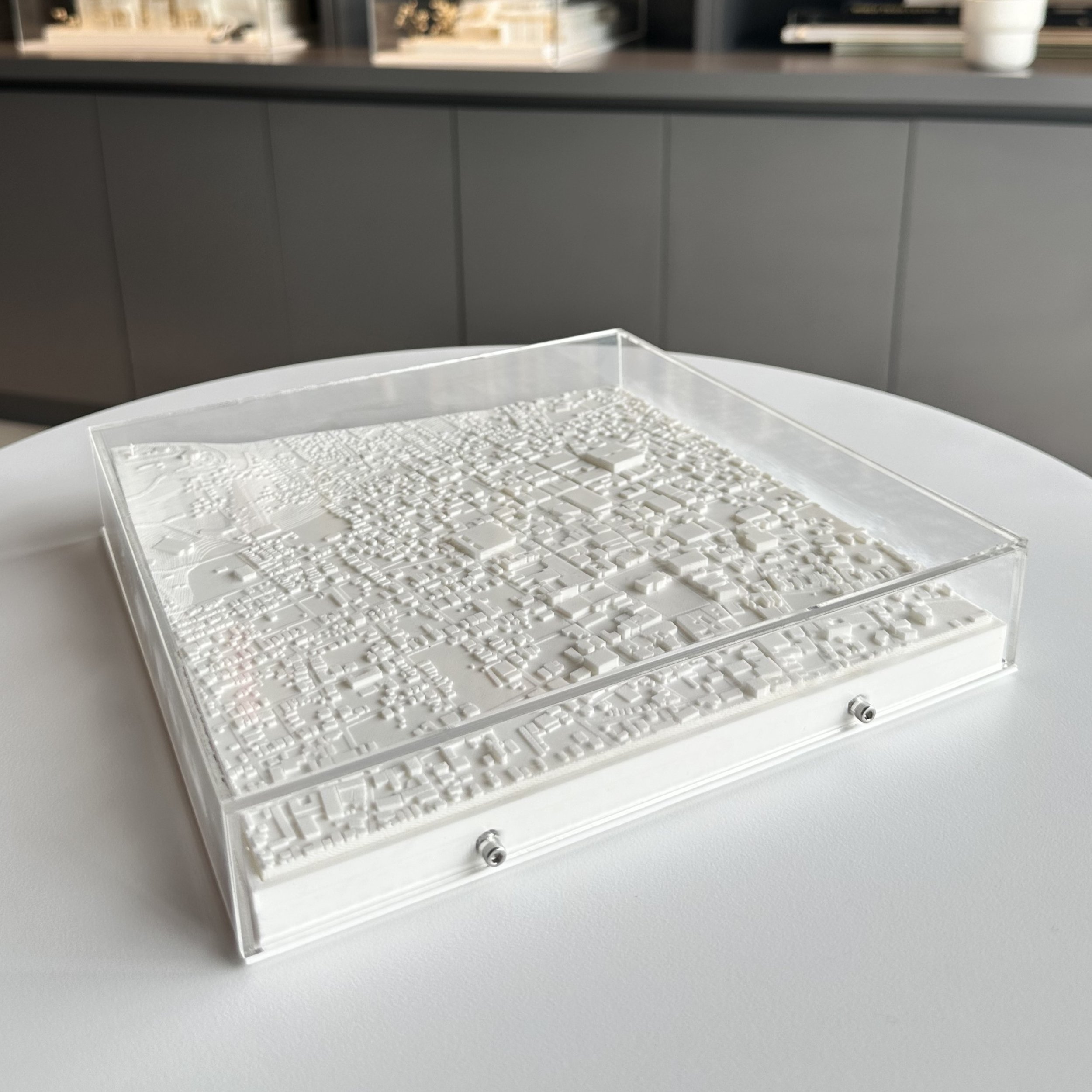 3D printed cityscape of Ponce, Puerto Rico.