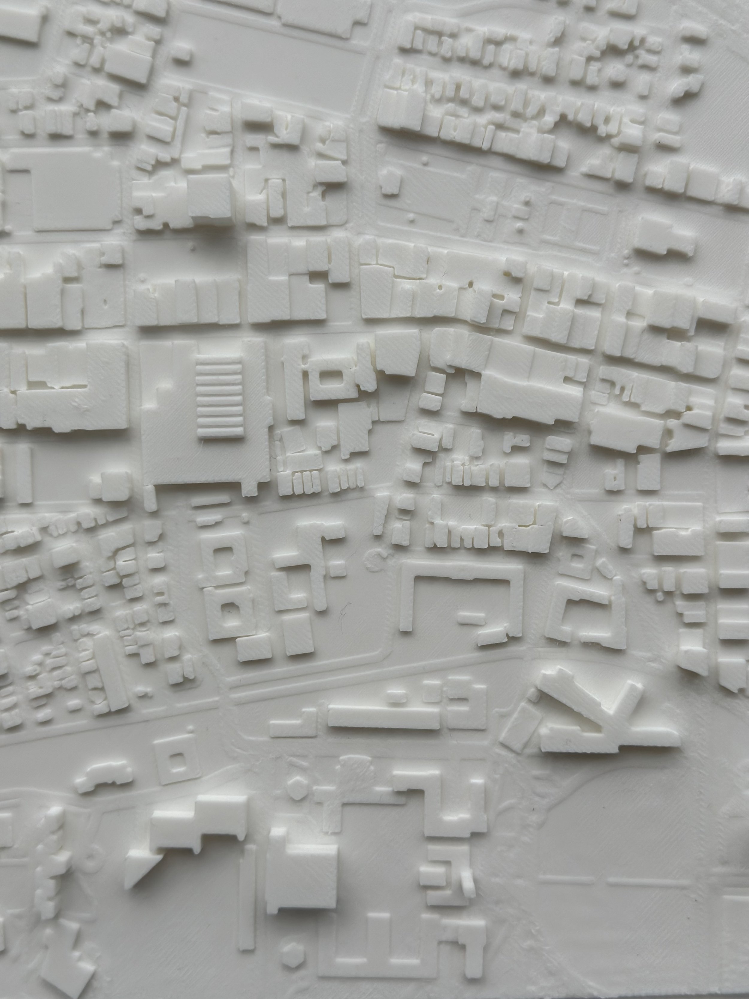 3D printed cityscape of Ponce, Puerto Rico.