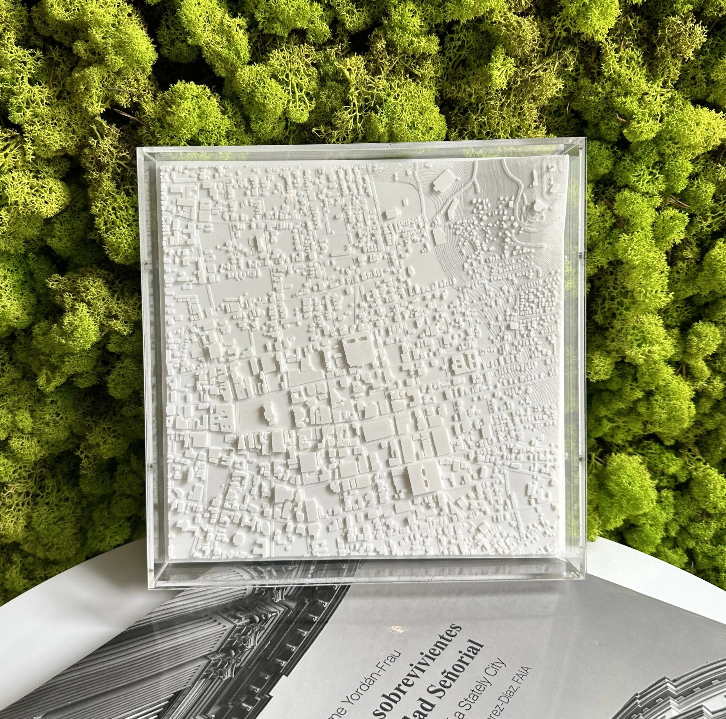 3D printed cityscape of Ponce, Puerto Rico.