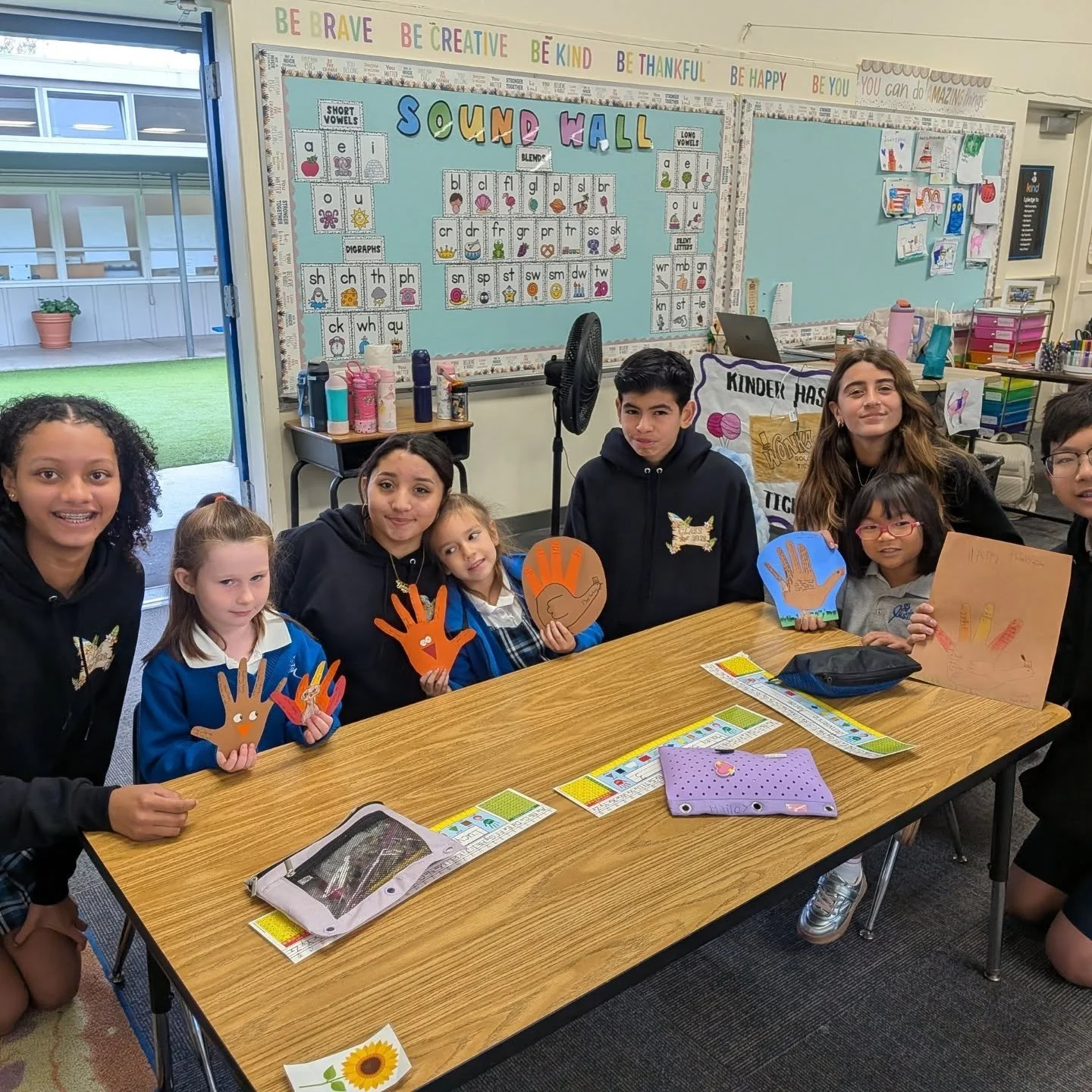 Our 8th Graders &amp; Kinder Buddies Celebrate Together! 🍁🧡

Our 8th graders and their kindergarten buddies spent time together creating a special Thanksgiving craft! It was heartwarming to see our oldest and youngest students bonding, helping one 