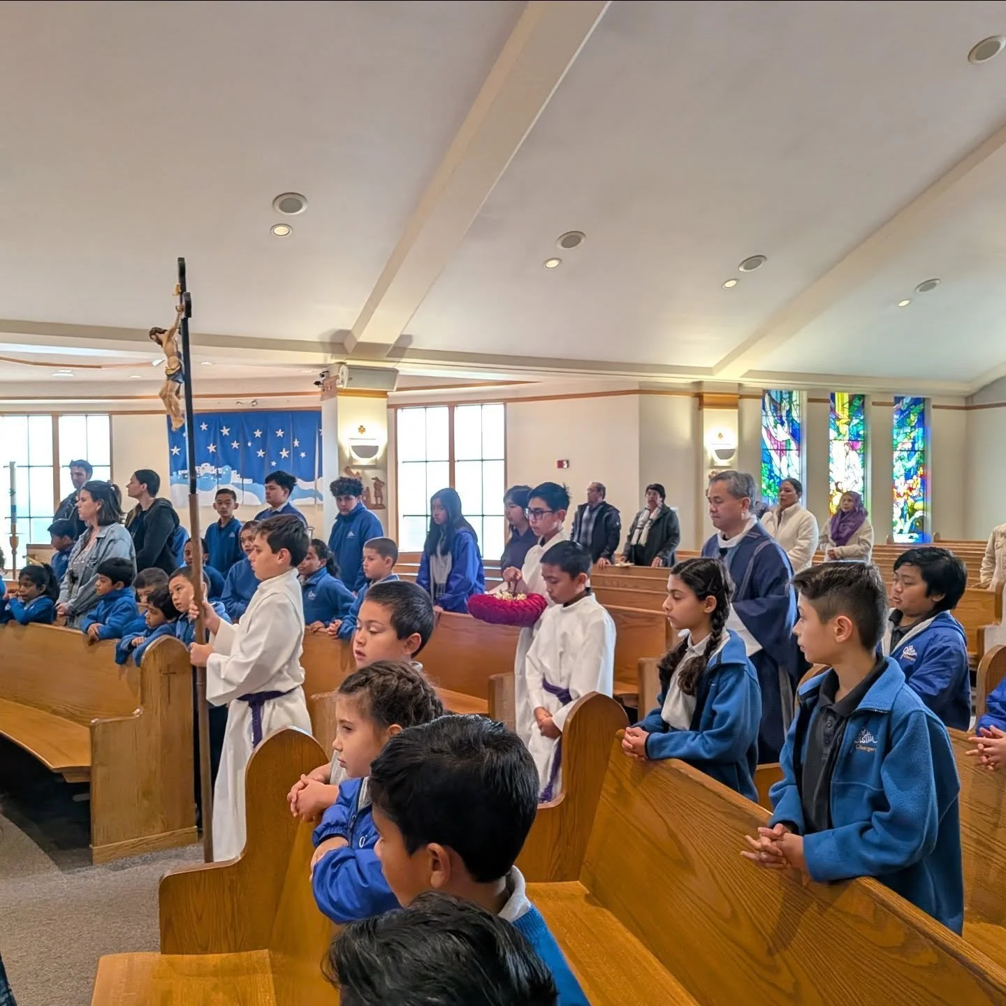 ✨ A Beautiful Morning at Mass ✨

Today our 7th graders hosted Mass and did a wonderful job leading us in prayer. Their reverence and participation made our community proud. Our choir sang beautifully, filling the church with joy and worship.

A speci