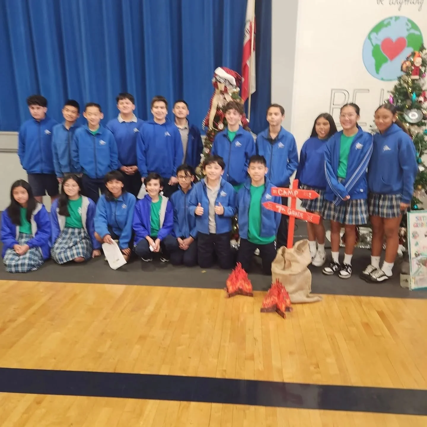 Our 7th graders led a beautiful Novena today, lifting their voices in song and prayer with our entire school community. 💙🙏 We are so proud of their reverence and leadership.

A heartfelt thank you to everyone who donated new socks&mdash;your genero