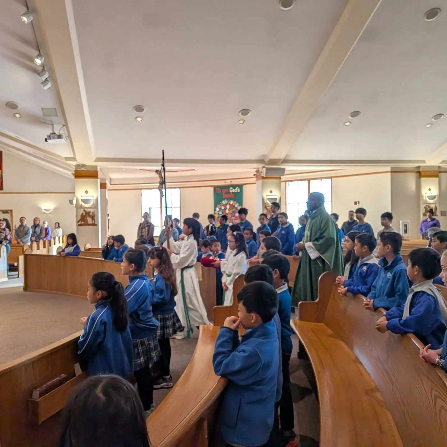Today, our 8th graders beautifully and reverently led us in Mass 🙏✨

From the readings to their respectful presence, they modeled leadership, faith, and maturity for our entire school community. We are so proud of the way they stepped up and set suc