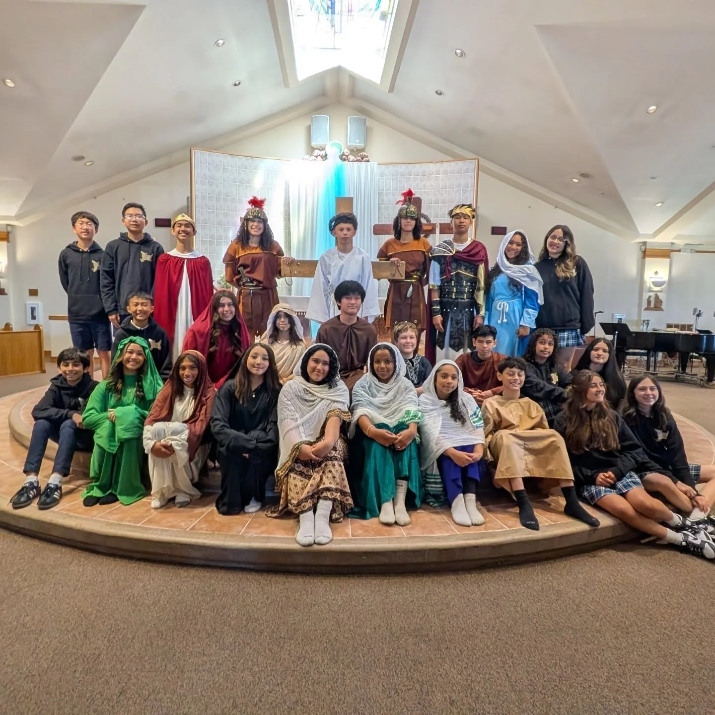 Today, our 8th graders led us in a truly powerful reenactment of the Stations of the Cross. Their dedication, reverence, and heartfelt performances brought this sacred journey to life in a deeply meaningful way.

A special thank you to one of our 8th