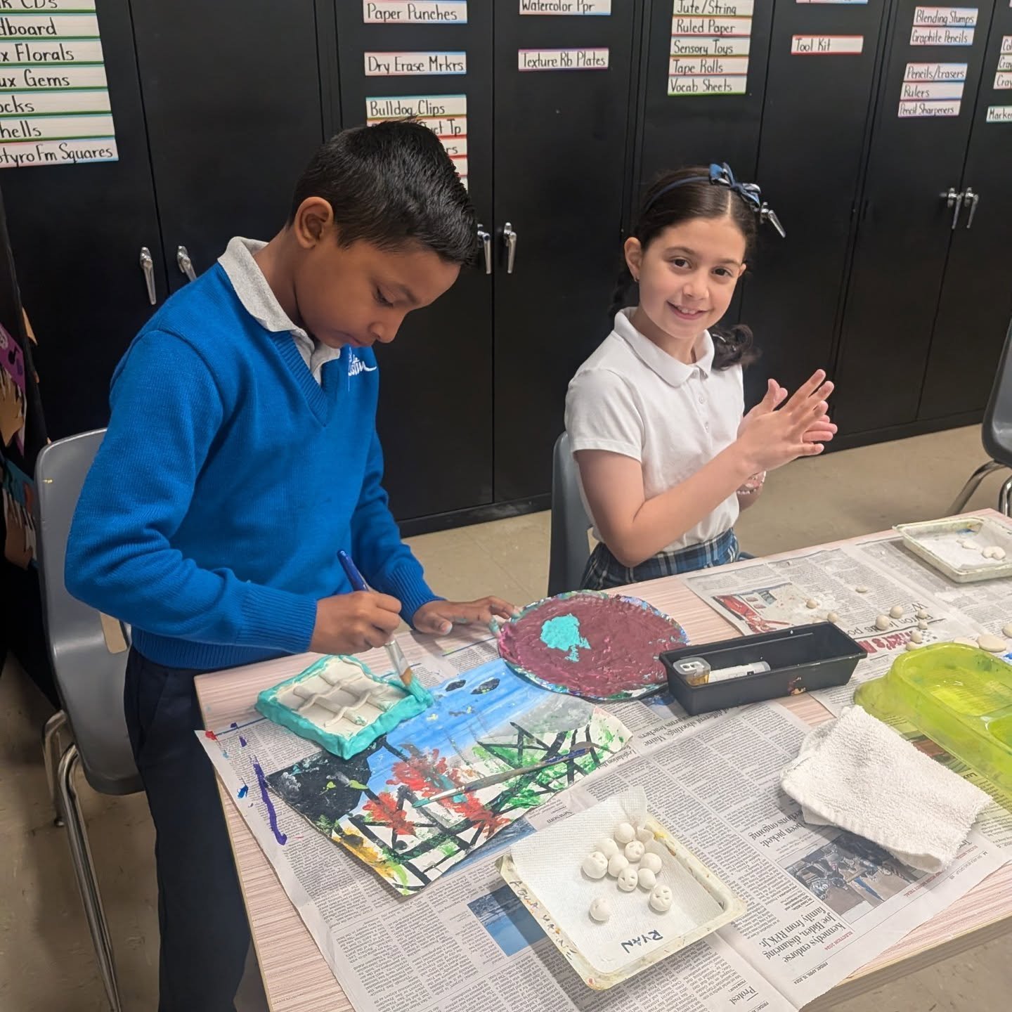Our 3rd graders are getting creative in Art class! 🎨✨

Students are designing and building their own Tic Tac Toe boards out of clay, complete with handmade X&rsquo;s and O&rsquo;s. From shaping and molding to adding their own unique details, they ar