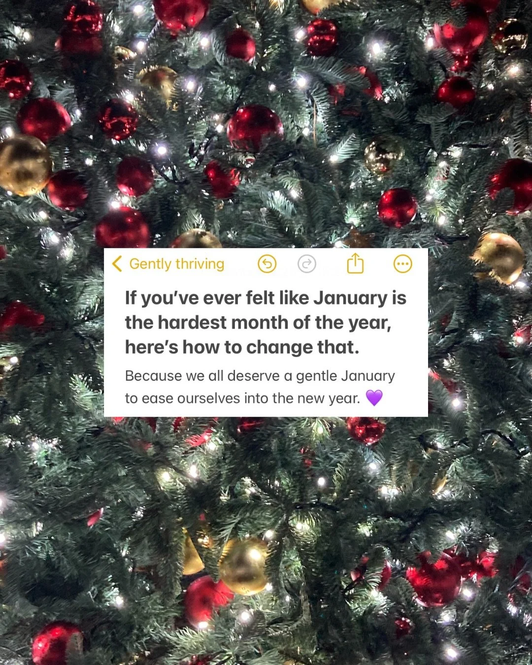 A gentle January doesn&rsquo;t just happen, it&rsquo;s something we have to intentionally create.

So many of us are encouraged to treat January like a reset button. 

New goals, new routines, and new habits&hellip; all at a time when it&rsquo;s dark