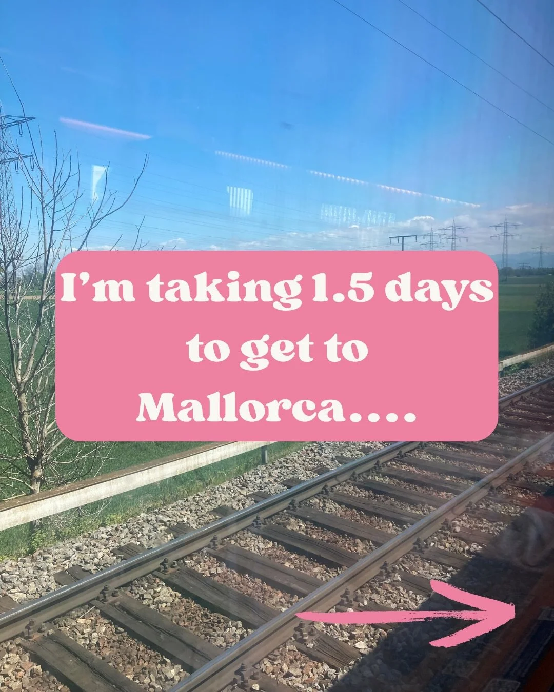 I&rsquo;m Emily and I like to slow travel 💜

Soon, I&rsquo;m taking 1.5 days to get to Mallorca by train and ferry.

And in a previous season of my life I would want to use that journey productively. 

But now, I will use that time to slow down and 