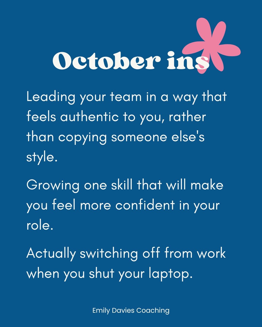 It&rsquo;s the first Monday of a new month and so a great time to set an intention for what you want this month to be about, and what you want to leave behind. 

As a line manager, you might want to practice giving feedback to your team this month, o
