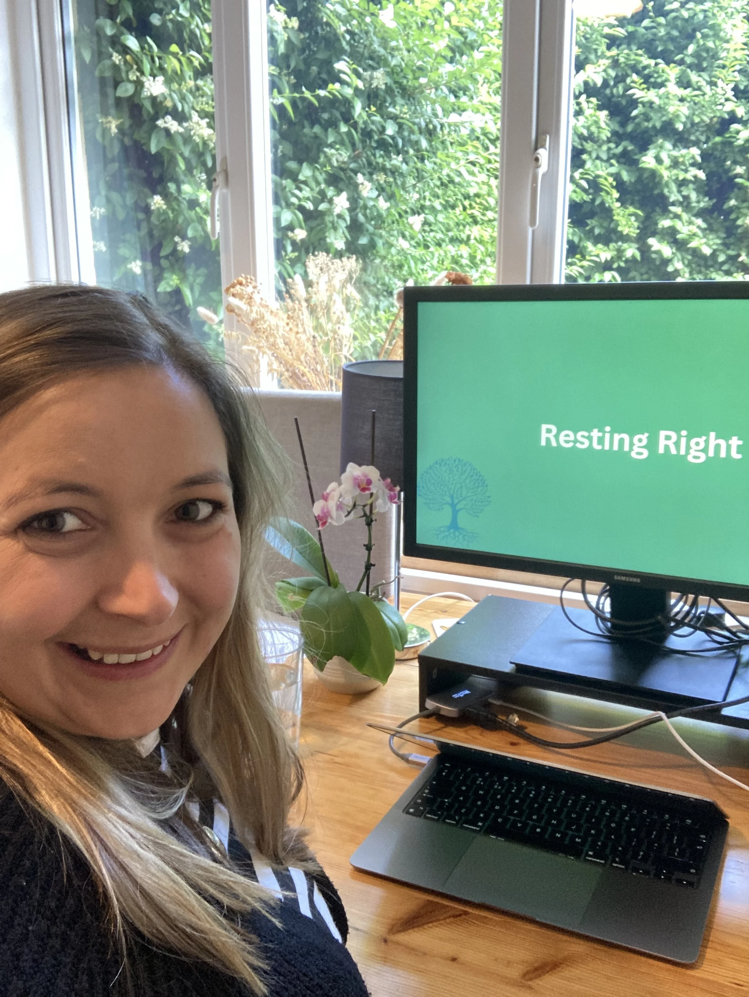 Emily delivering wellbeing workshop to empower people to live more intentionally