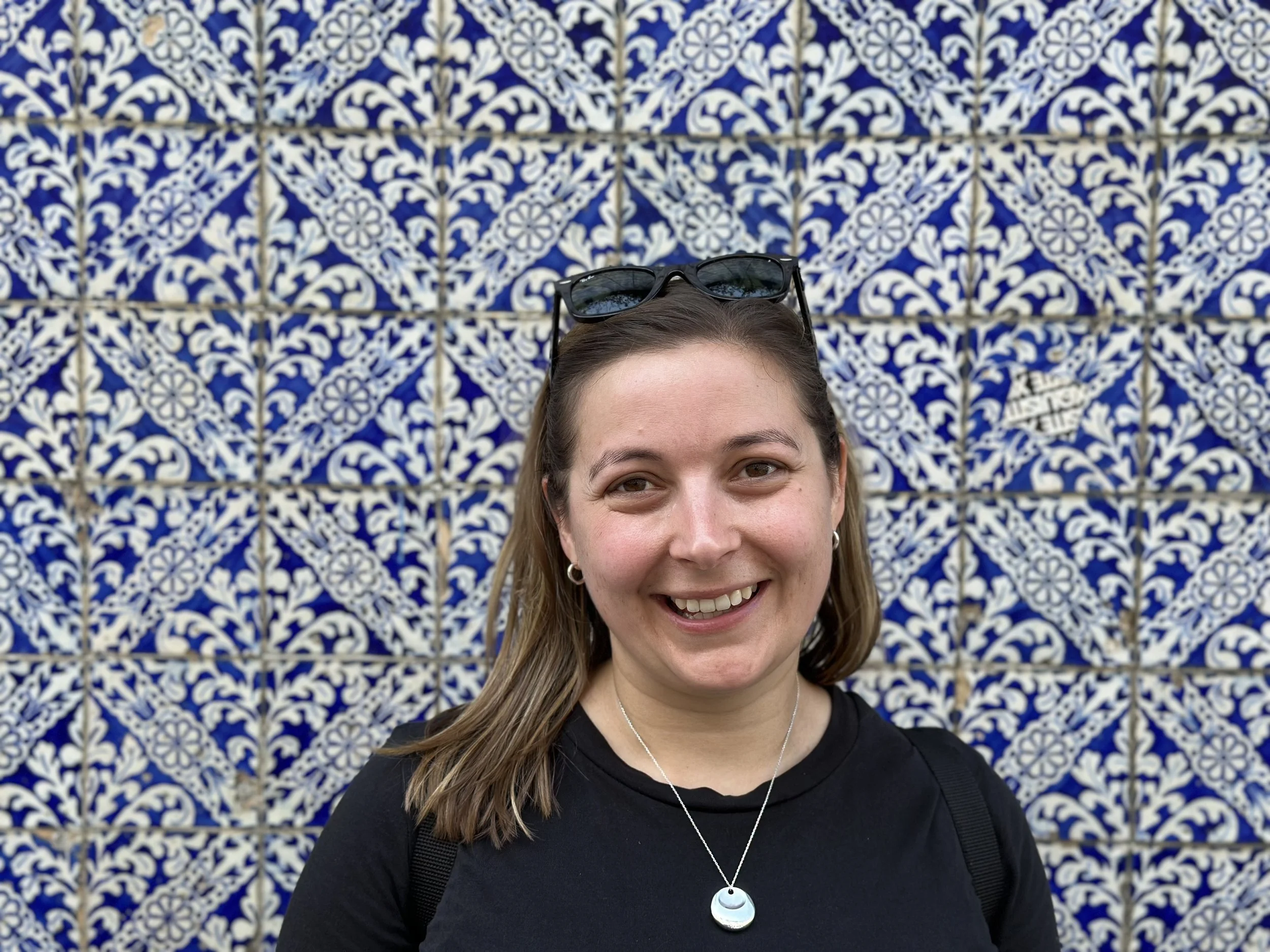 Emily smiling at camera, living life intentionally