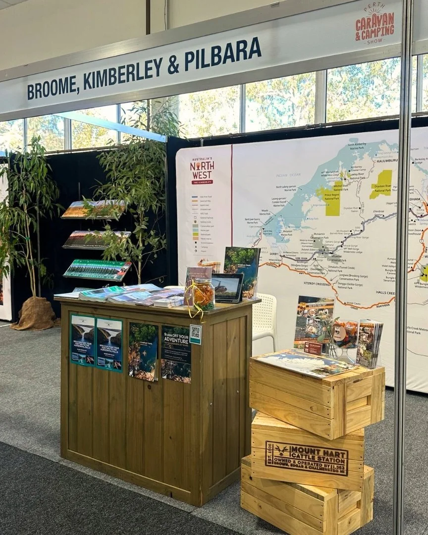 We had an absolute blast chatting all things Kimberley and Gibb River Road adventures over the weekend at the Caravan &amp; Camping show with @venturatlas  alongside @australiasnorthwest 

Thanks so much for having us @caravanandcampingwa 🤠✨

#seeau