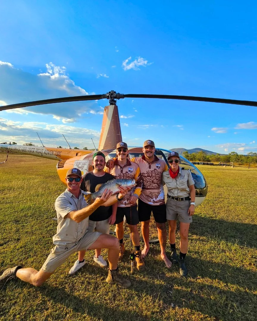 Catch of the day!🎣

Check out the barra the crew just pulled in 🙌

Come cast a line with us in places most people never get to reach. It doesn&rsquo;t get much better than that 🚁

Outback Heli Fishing experience available via Mount Hart or Broome.