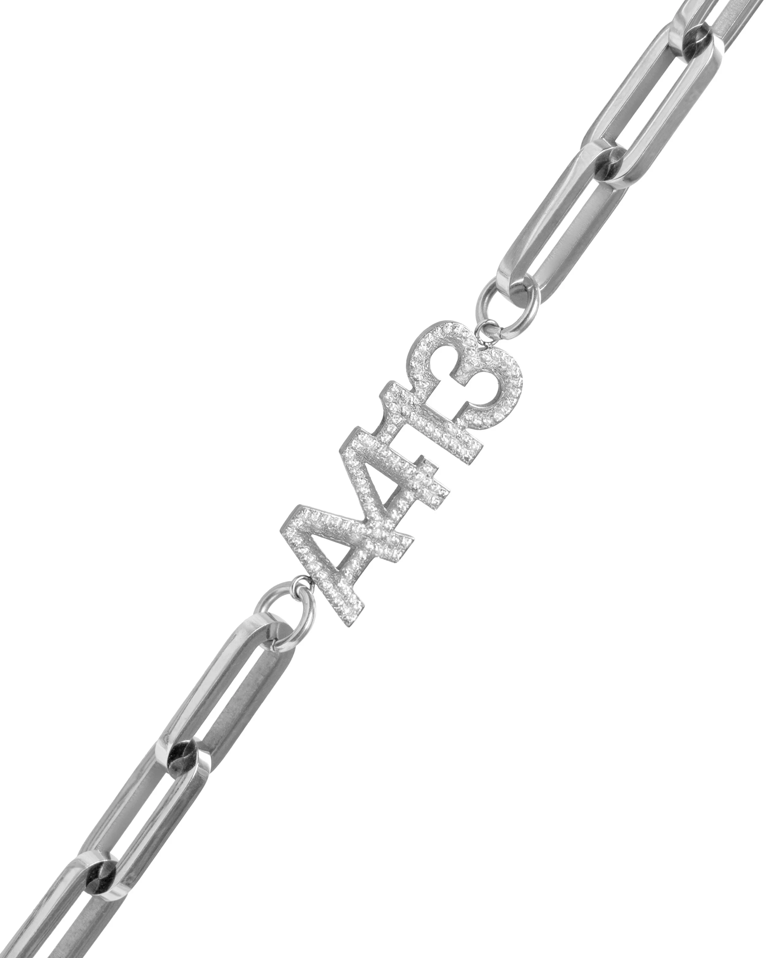CHAINLINK — Stainless Steel with Stone Setting