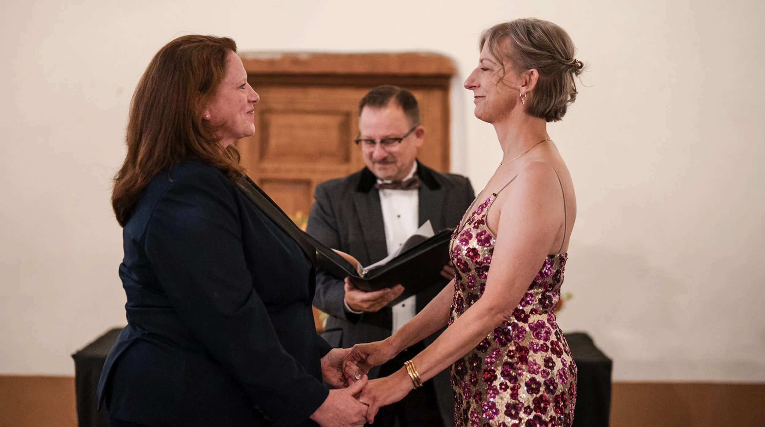 Deidre Rebecca wedding ceremony Museum Hill Santa Fe vows officiant