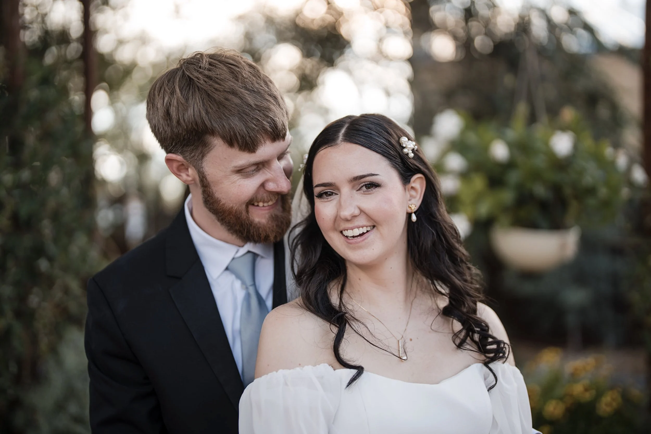 Abigail Dylan couple portrait garden The Mystic Santa Fe fall wedding photographer