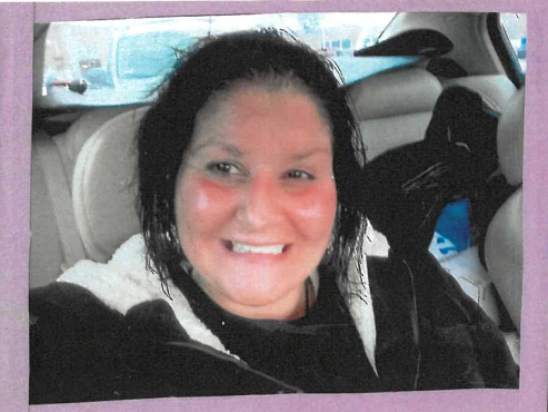 White woman smiling