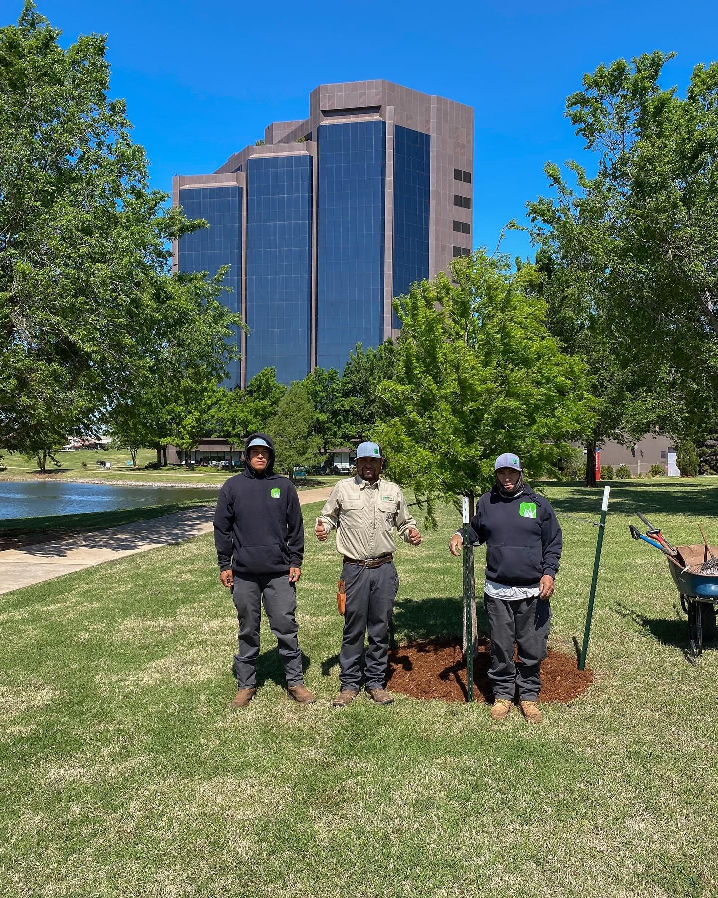 Happy Earth Day from all of us at Squared Away Lawns!  Today, we had the honor of planting a bald cypress at @amfidelity headquarters during their Earth Day celebration. 

As they delivered a speech, we added a little more green to our beautiful plan