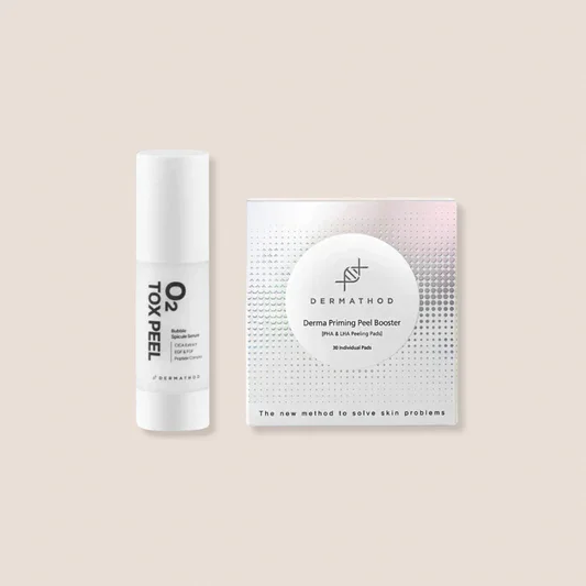 Glass Skin Duo [Dermathod Peel Pads + O2 Tox Spicule Serum]