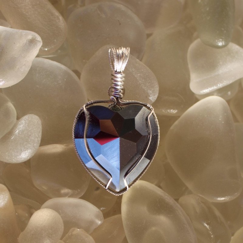 Swarovski Blue Heart Necklace - Gem