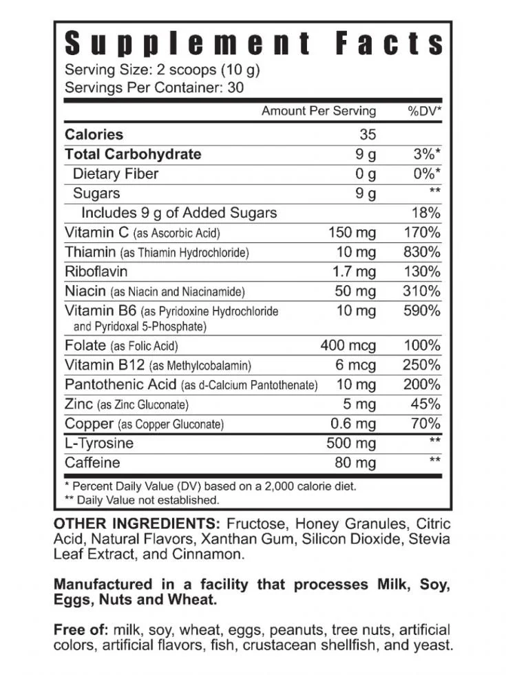 Nutritional information regarding Youngevity's Biometics Get-Go-N-Plus™ powder supplement for Canadians.