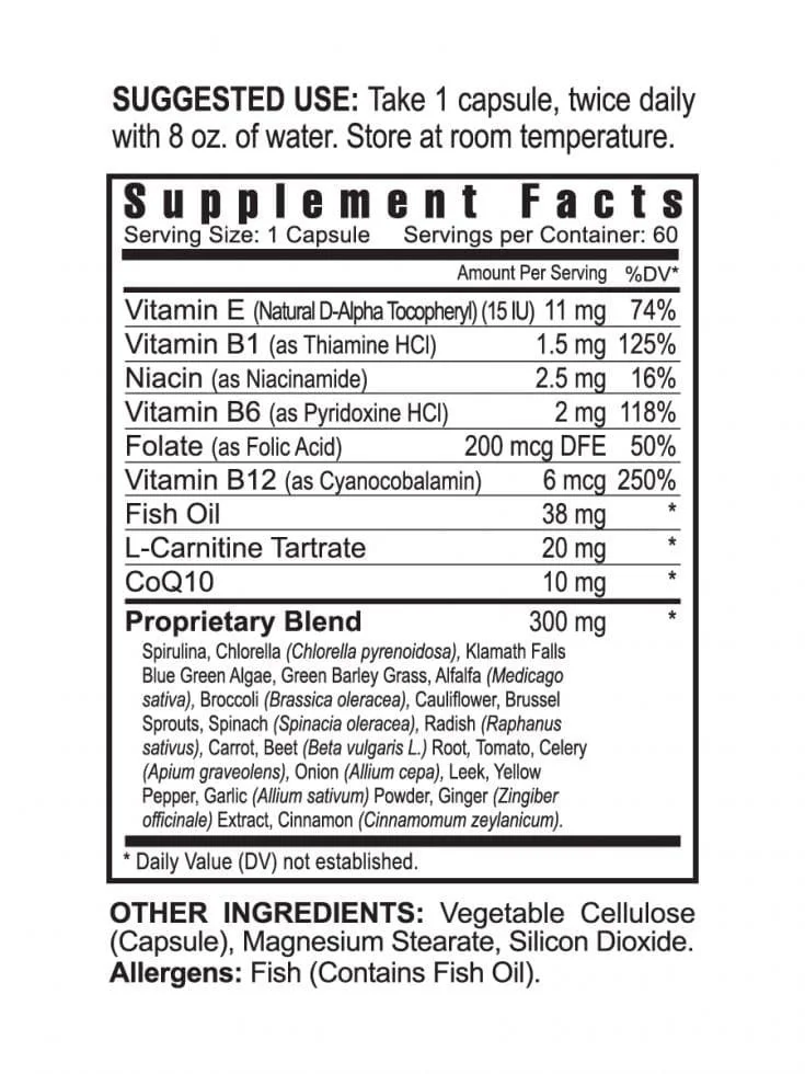 Nutritional information regarding Youngevity's Sta-Natural® Sta-Cardio® supplement for Canadians.