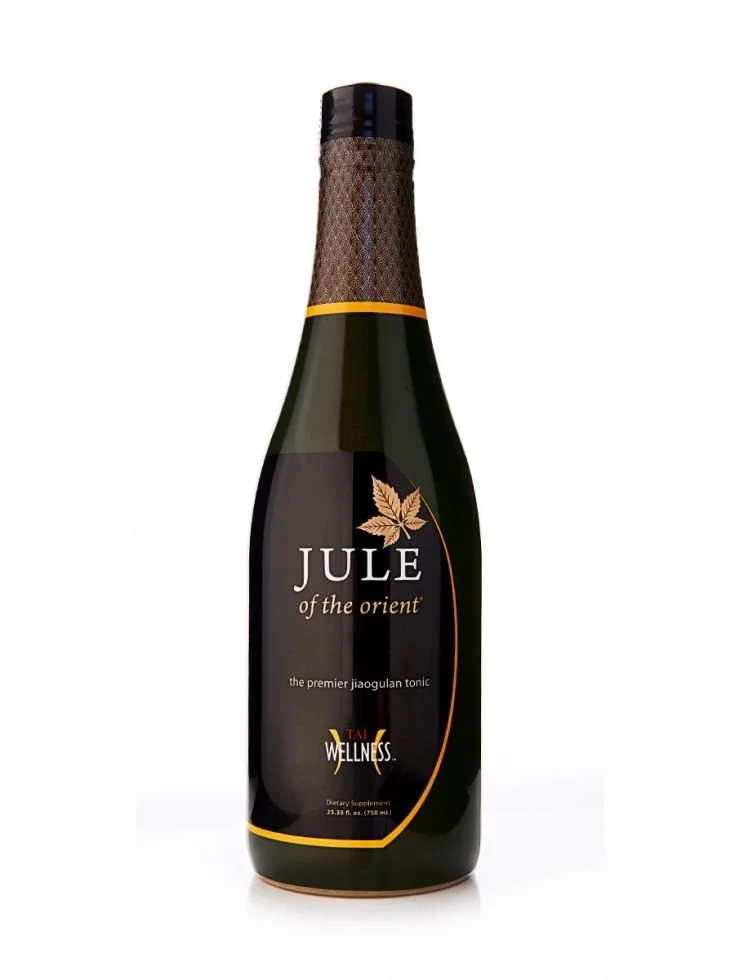 A bottle of Youngevity's Jule of the Orient® liquid supplement for Canadians.