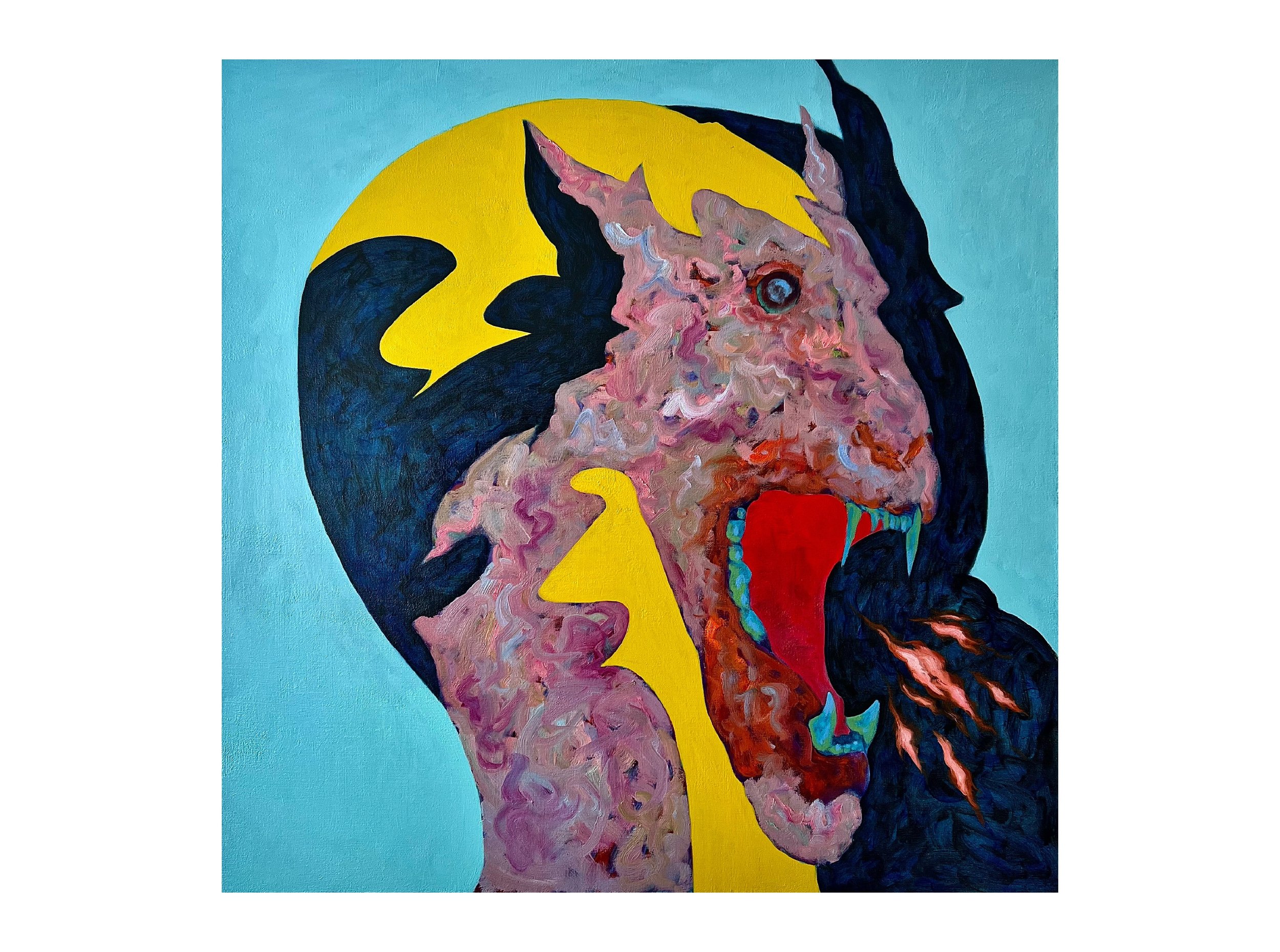 Sneeze Point (2026) Oil on canvas, 40"x40"