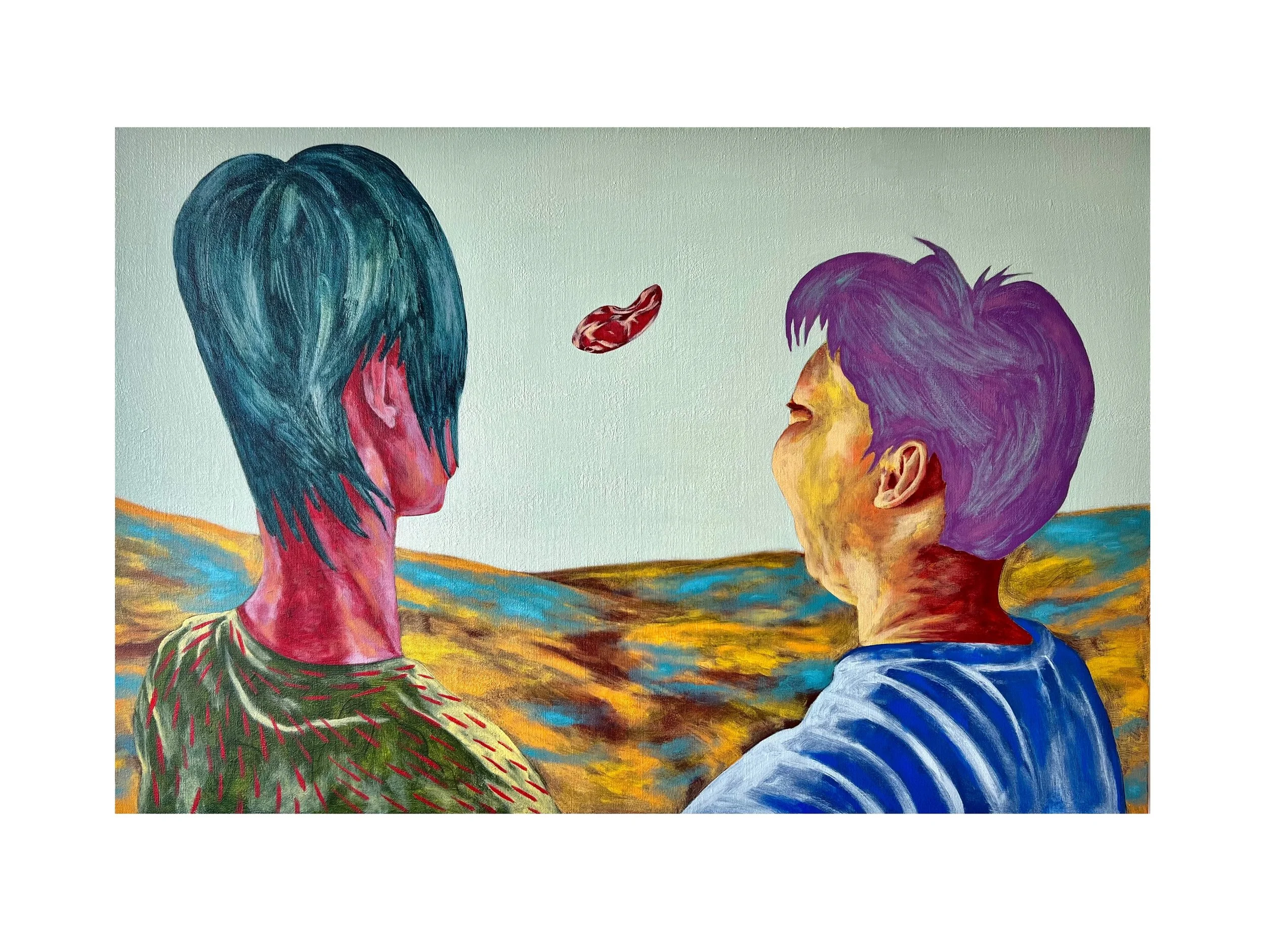 It's Just a Matter of Time (2026) Oil on canvas, 24" x 36"