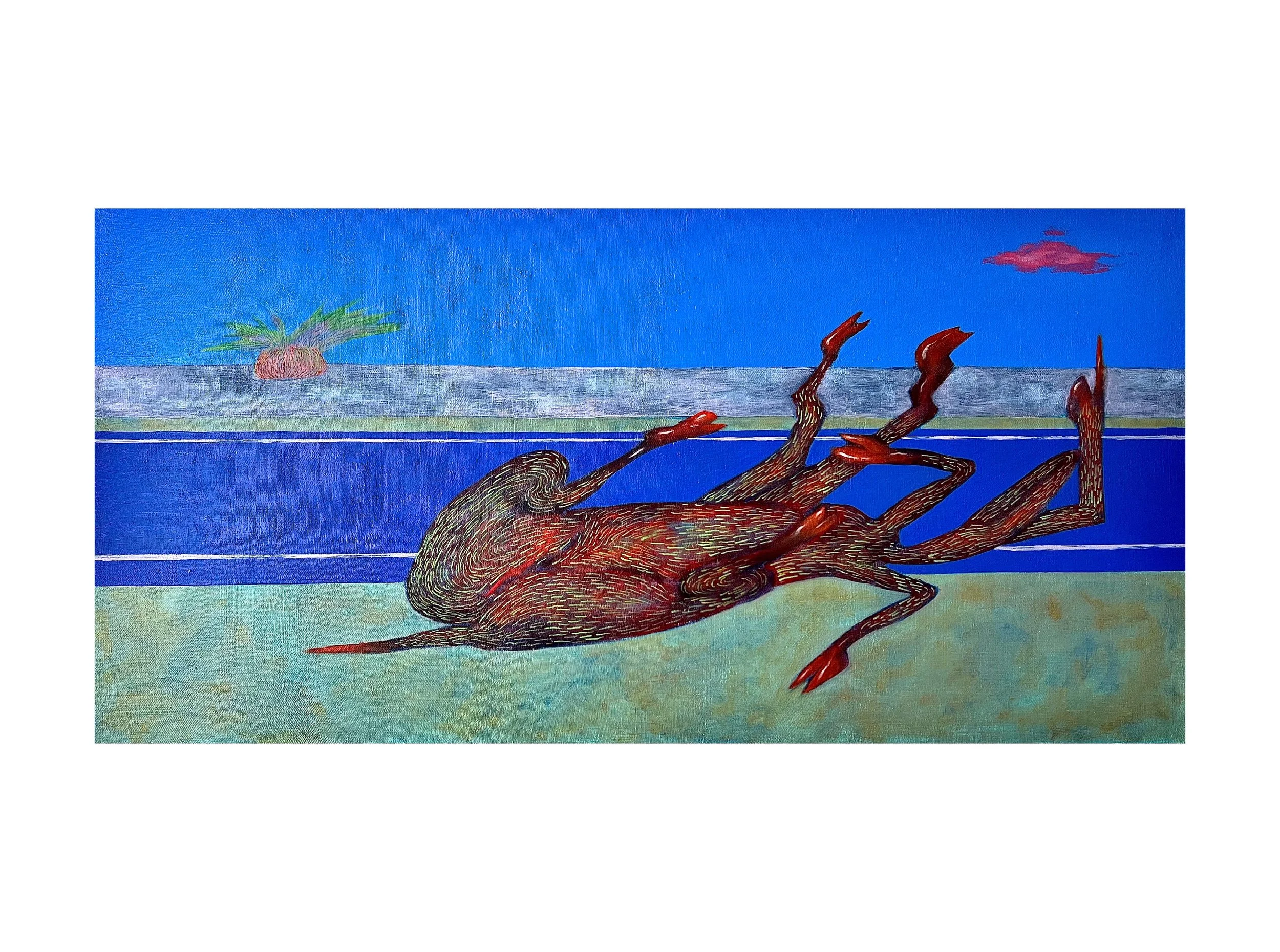 Sofa (2026) Oil on canvas, 20"x40"