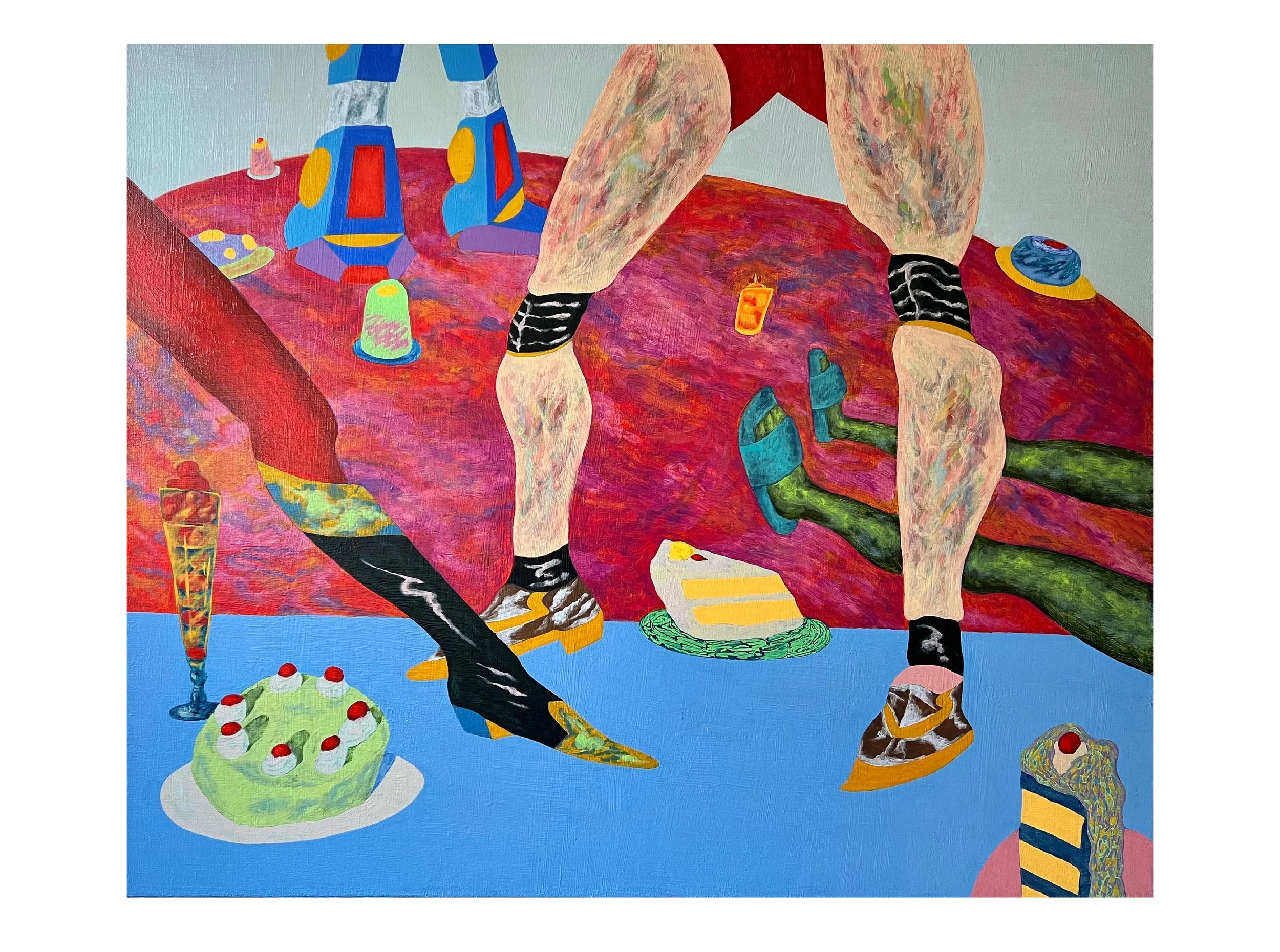 Desert Party (2026) Oil on canvas, 40"x48"