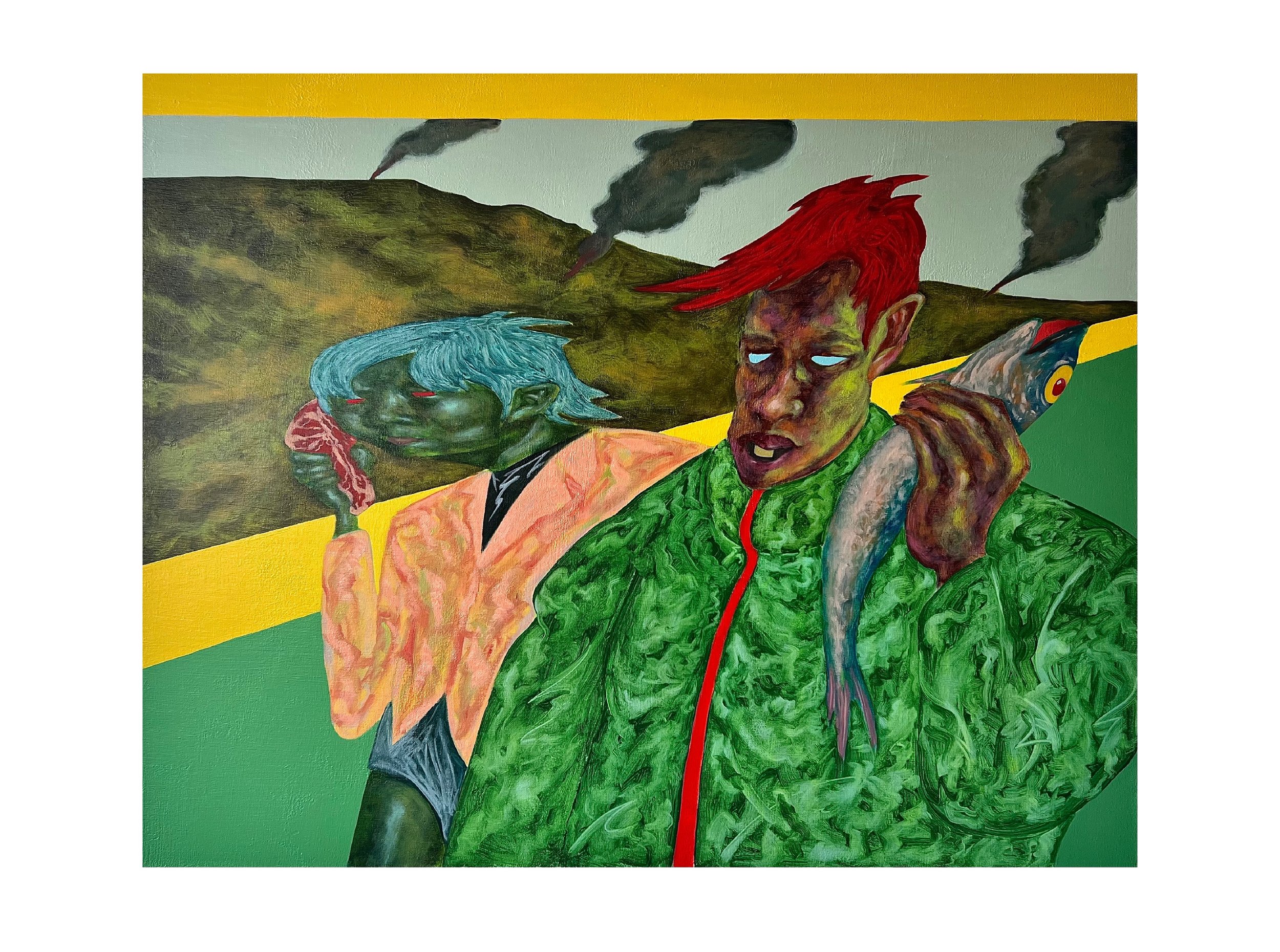 Legitimate Business Takes Priority (2026) Oil on canvas, 35" x 44"