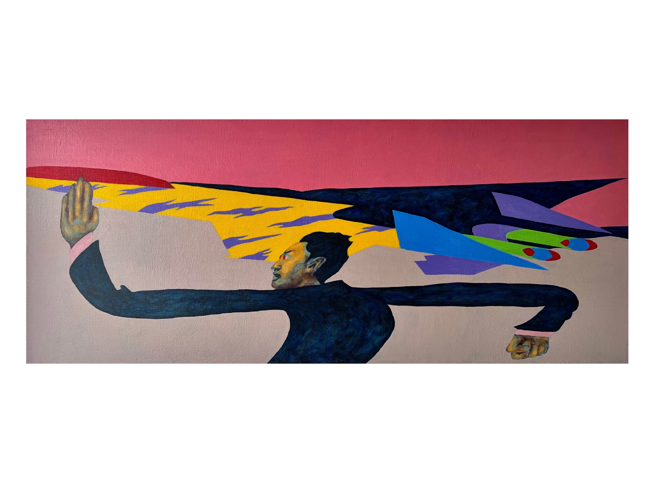 There Are No Rivals (2026) Oil on canvas, 20"x48"