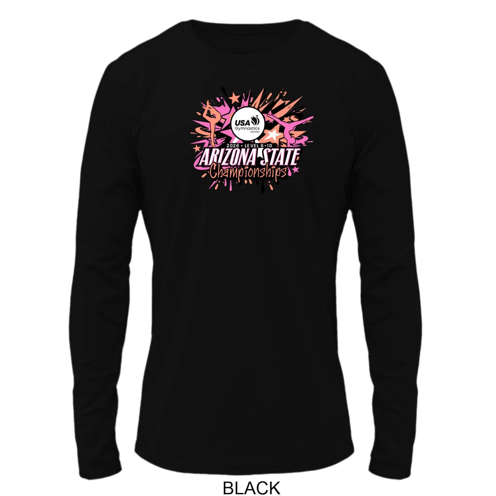 2026 Arizona Level 6-10 State Championships Solid Color Cotton Long Sleeve