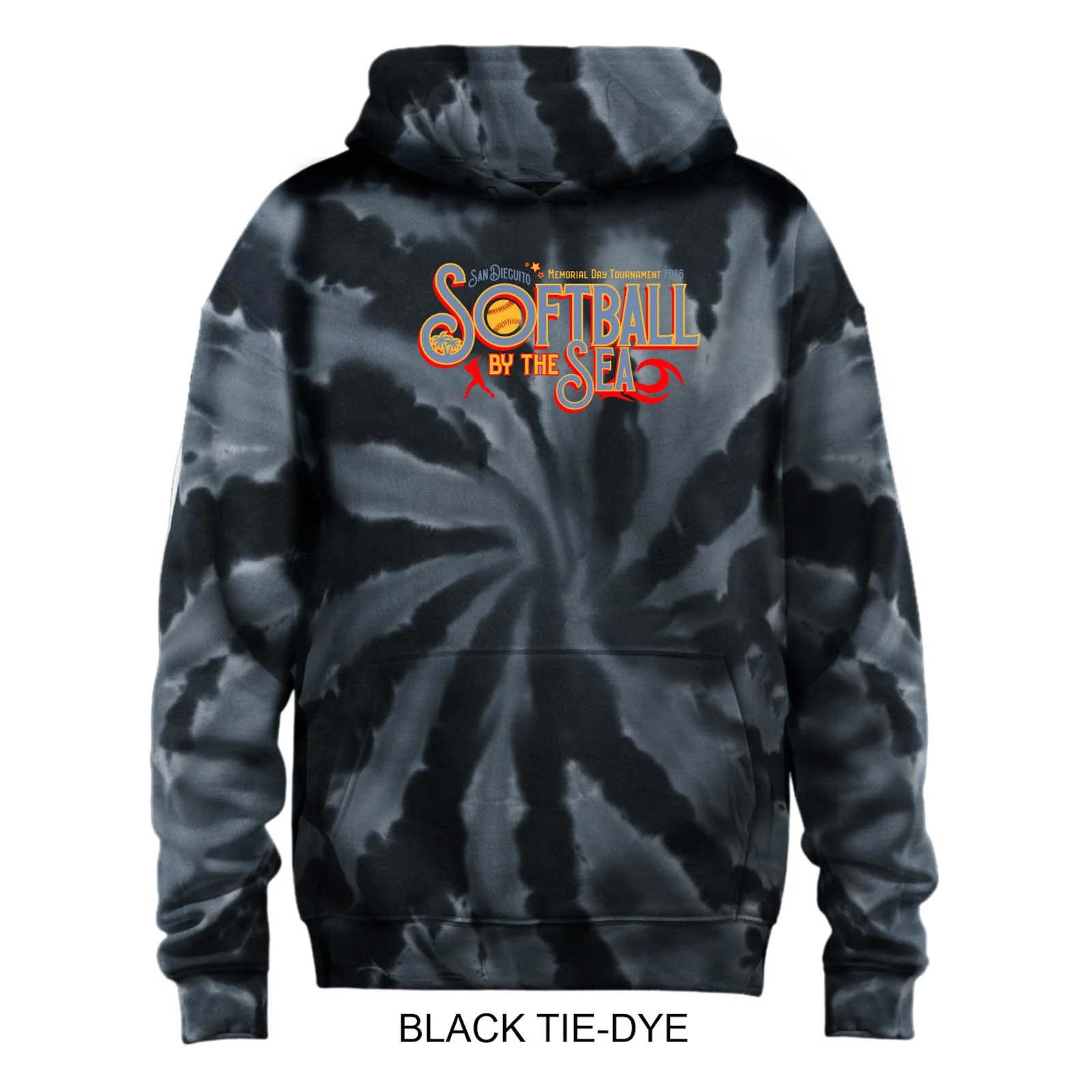 2026 San Dieguito Memorial Day Tournament Tie Dye Hooded Sweatshirt