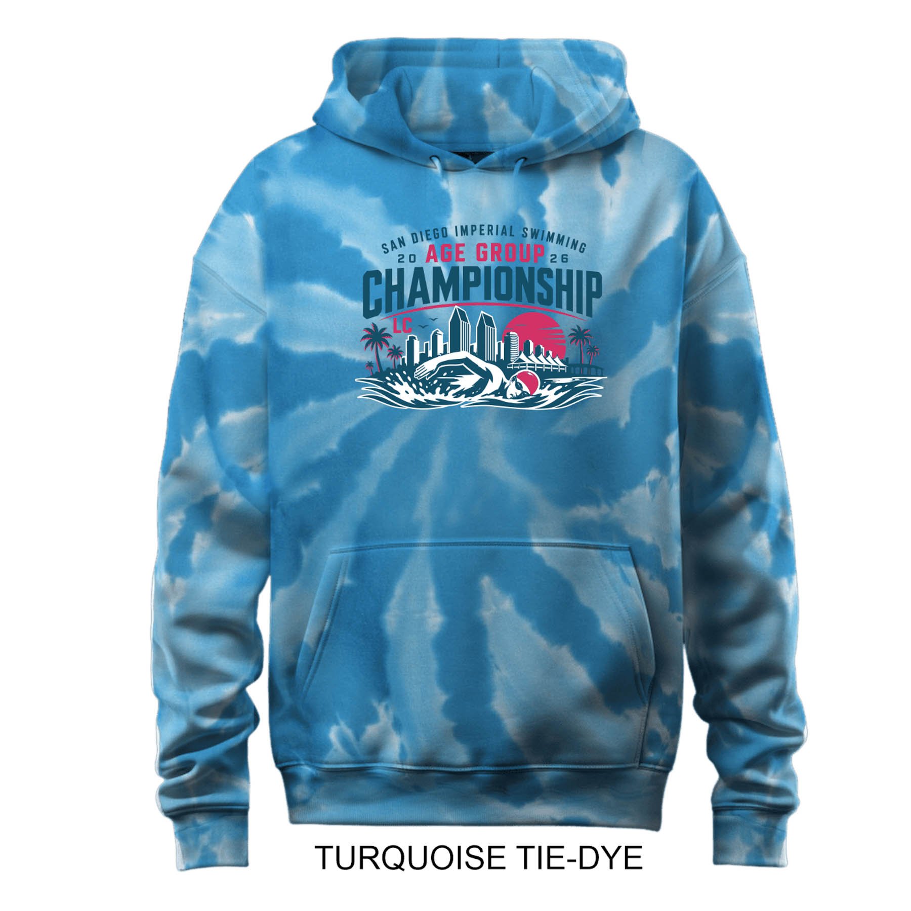 2026 LC Age Group Championship Tie Dye Hooded Sweatshirt