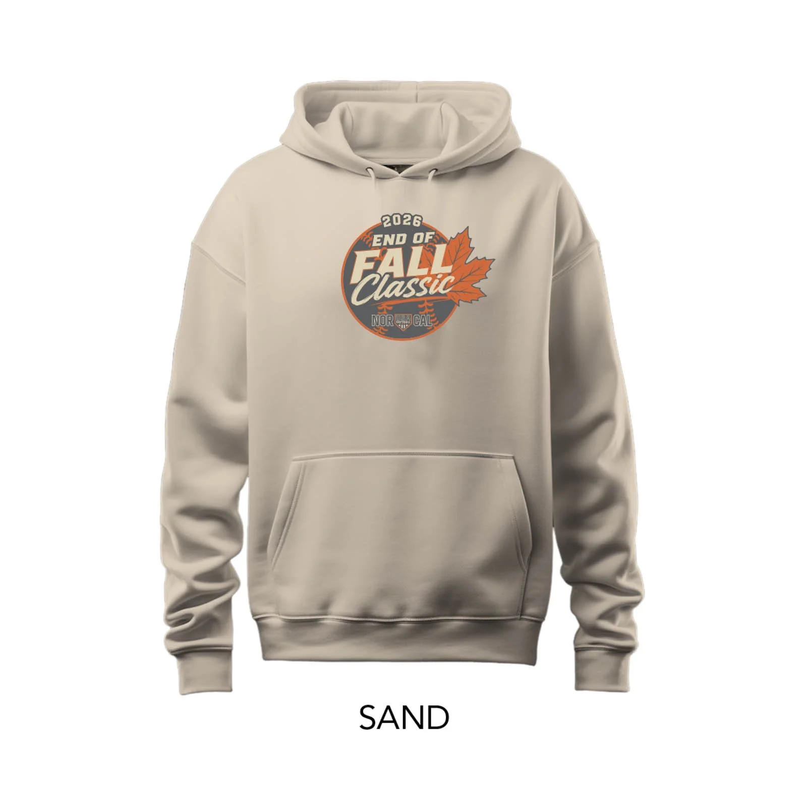 2026 End of Fall Classic Solid Color Hooded Sweatshirt