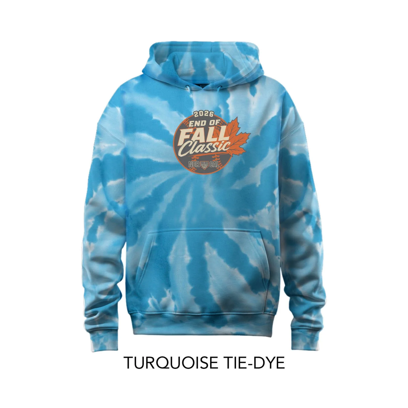 2026 End of Fall Classic Tie Dye Hooded Sweatshirt