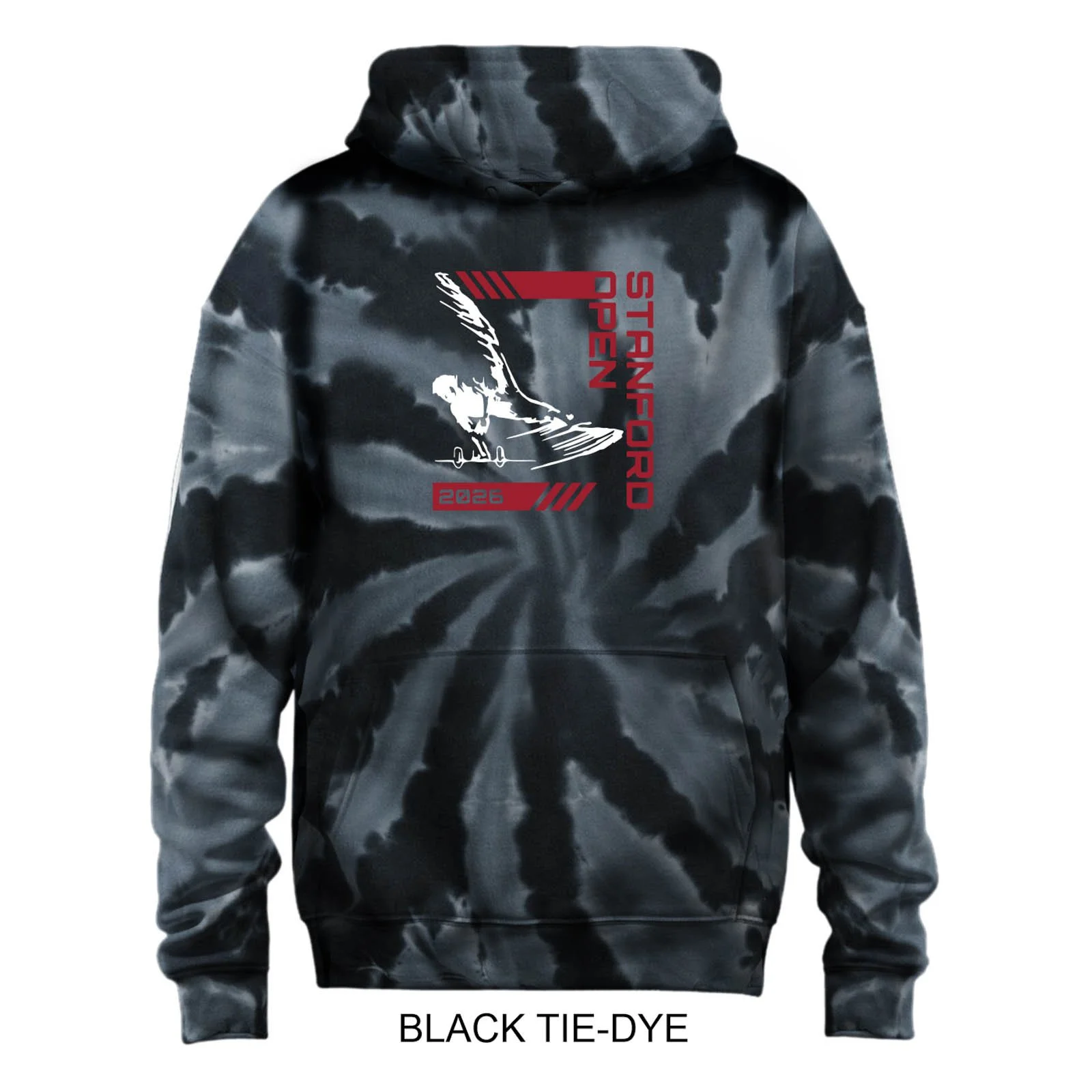 2026 Stanford Open Tie Dye Hooded Sweatshirt