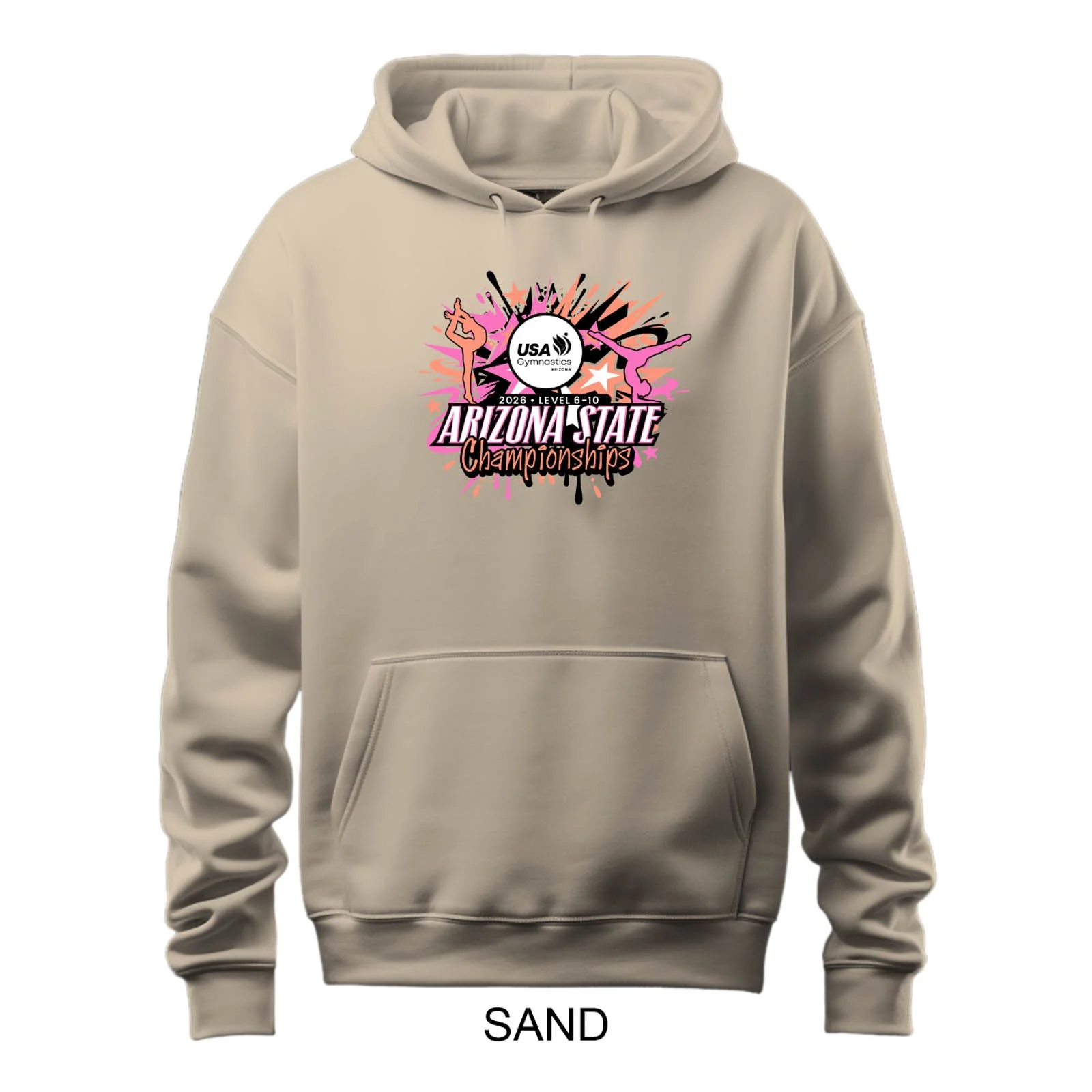 2026 Arizona Level 6-10 State Championships Solid Color Hooded Sweatshirt