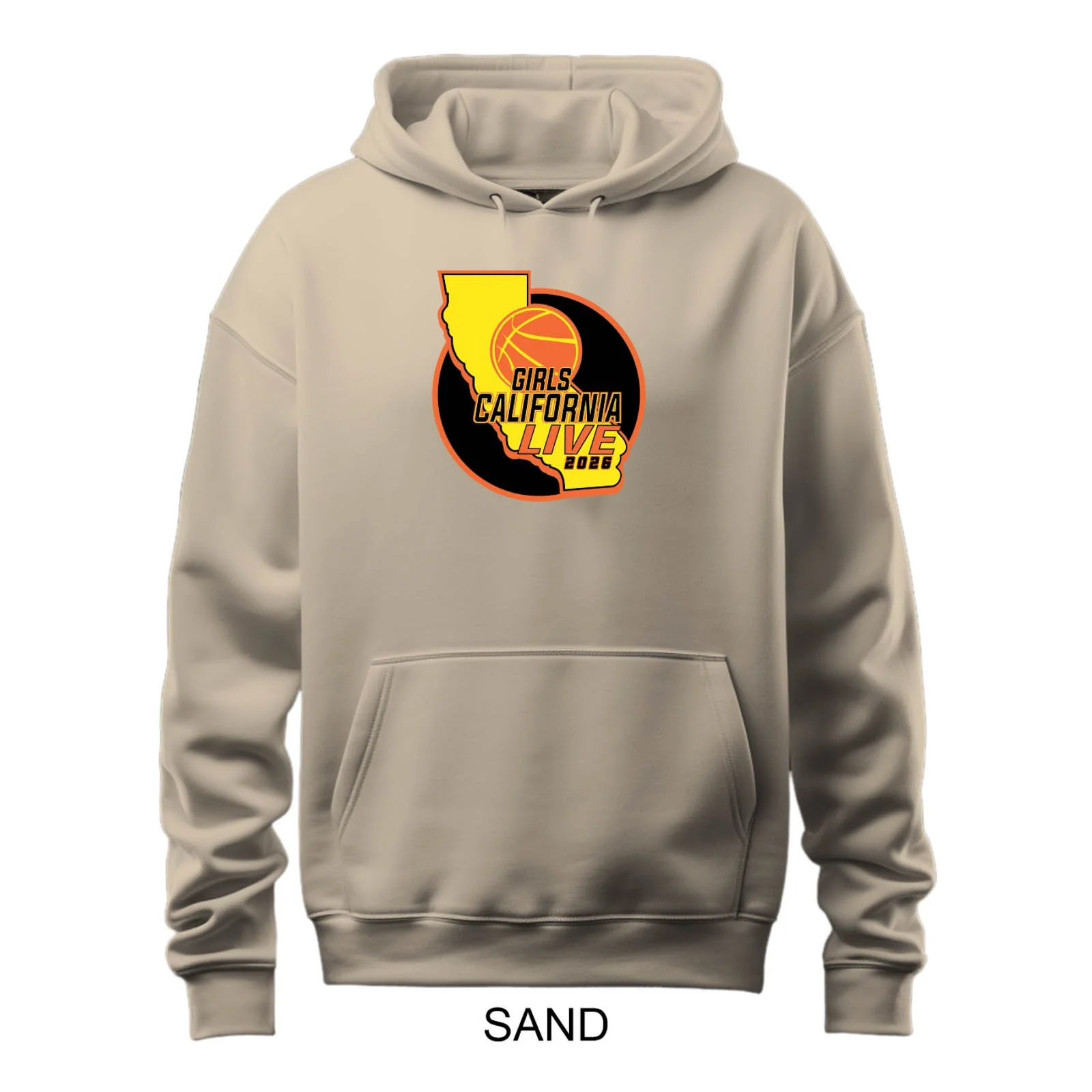 2026 Girls California Live 26 Solid Color Hooded Sweatshirt